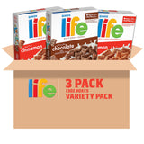 Quaker Life Breakfast Cereal, Chocolate Flavor and Cinnamon Variety Pack, 39.1 oz Boxes (3 Pack) (Packaging Graphics May Vary)