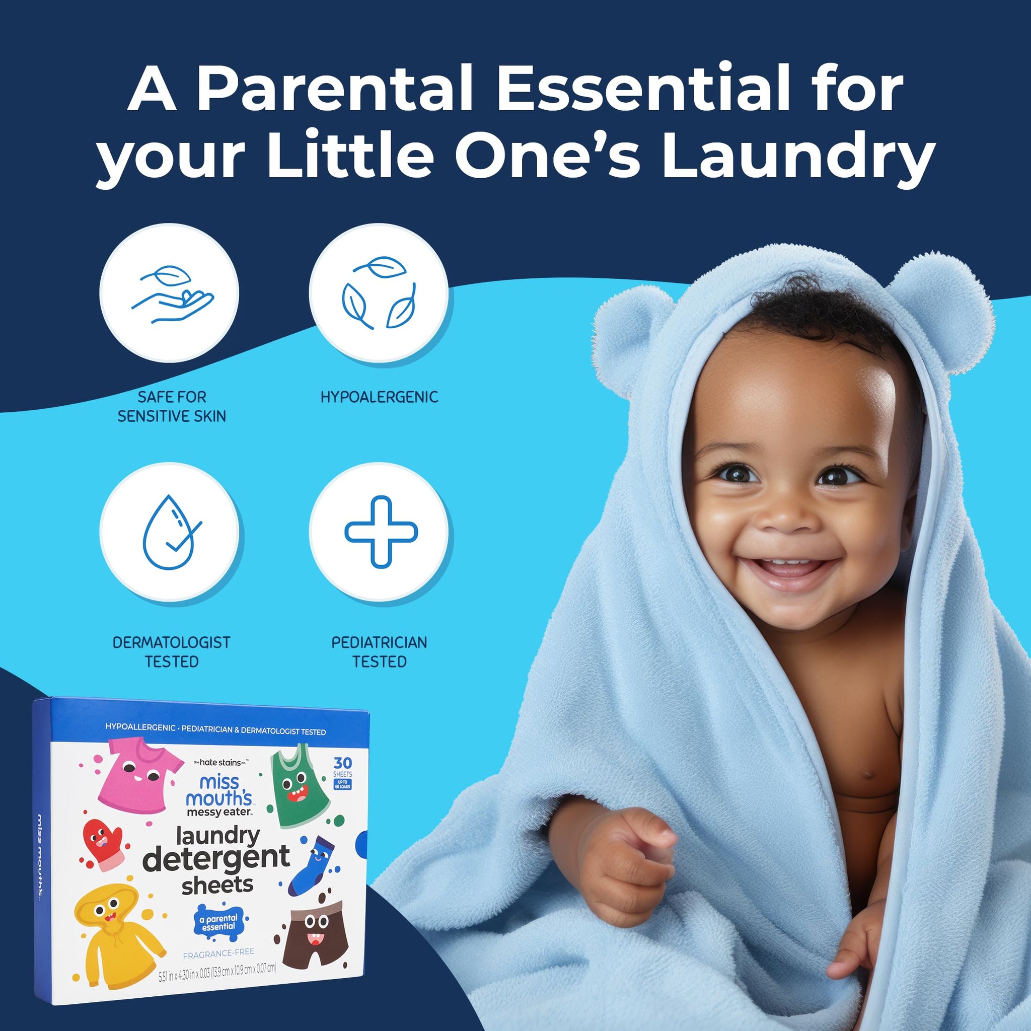 Miss Mouth's Stain Remover Spray & Detergent Sheet Bundle - 3 Bottles, 30 Sheets - On-the-Go Cleaning for Diaper Bag Essentials - Fresh & Set-In Stain