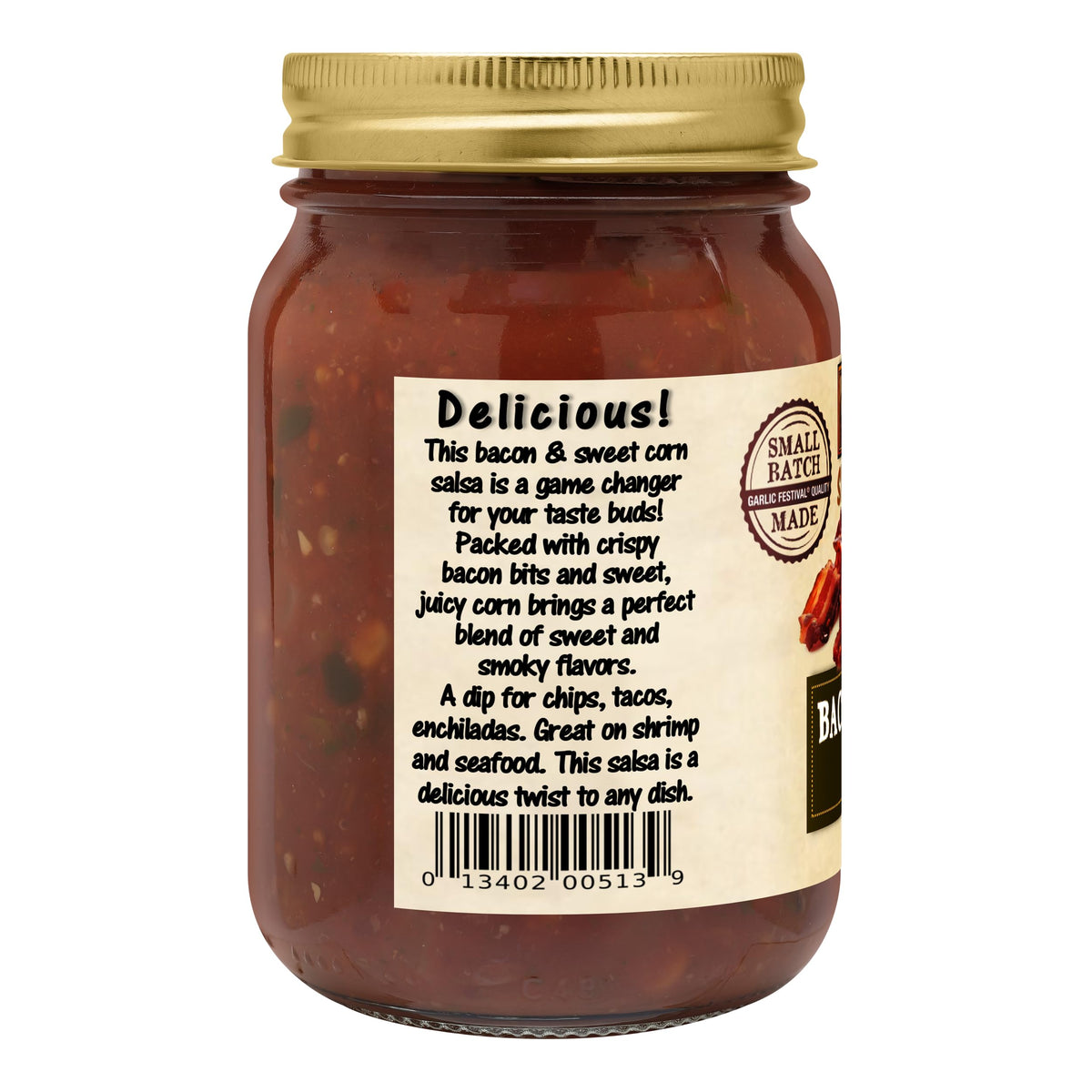 Garlic Festival Bacon & Sweet Corn Salsa Net Wt. 16oz.