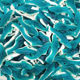 Blue Sharks Gummy Candy | 1 Pound Bulk Bag | Raspberry Marshmallow Flavors