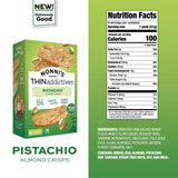 Nonni's THINaddictives Almond Thin Cookies, Pistachio Almond Biscotti, Sweet Crunchy & Chewy, Individually Wrapped, Kosher Snack, Perfect with Coffee