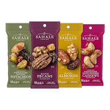 Sahale Snacks Glazed Mix Nut Blend Variety Pack, 1.5 Oz Grab & Go Bags (12 Total Packs) - Four Different Dry-Roasted Deluxe Mixed Nuts Blends Included