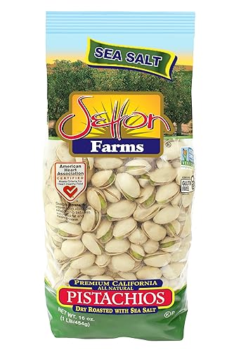 Setton Farms Dry Roasted and Salted Pistachios, Premium California In Shell Pistachios, 1 pound Bag (16 Ounce), Certified Non-GMO, Gluten Free, Vegan
