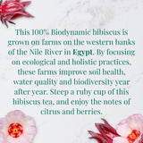 The Republic of Tea - Organic Egyptian Hibiscus SuperHerb Tea Tin, 36 Biodynamic Herbal Tea Bags, Naturally Caffeine-Free Herbs of Origin