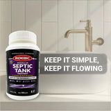 Roebic K-37 Granular Septic Tank Treatment, Bacterial Enzyme Formula for Clog Prevention, Odor Control, Safe for Bathroom, Toilet, Treats 1500