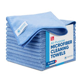 Microfiber Wholesale Cleaning Cloths | 12 Pack | 11" x 11" Reusable Towels, Wash Rags, Dust Cloth, All-Purpose: Kitchen, Dish, Cars, Shop, Glass