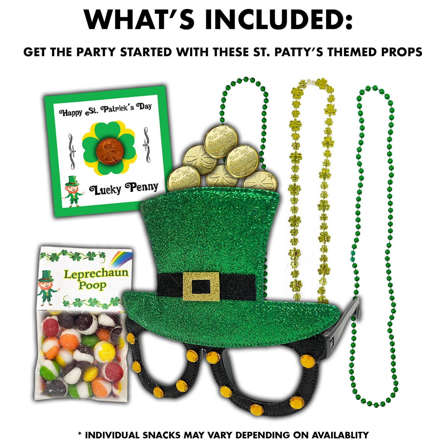 St Patrick’s Day Variety Pack Gift Basket Care Package, Candy, Chips Lucky Irish Themed Gift Box
