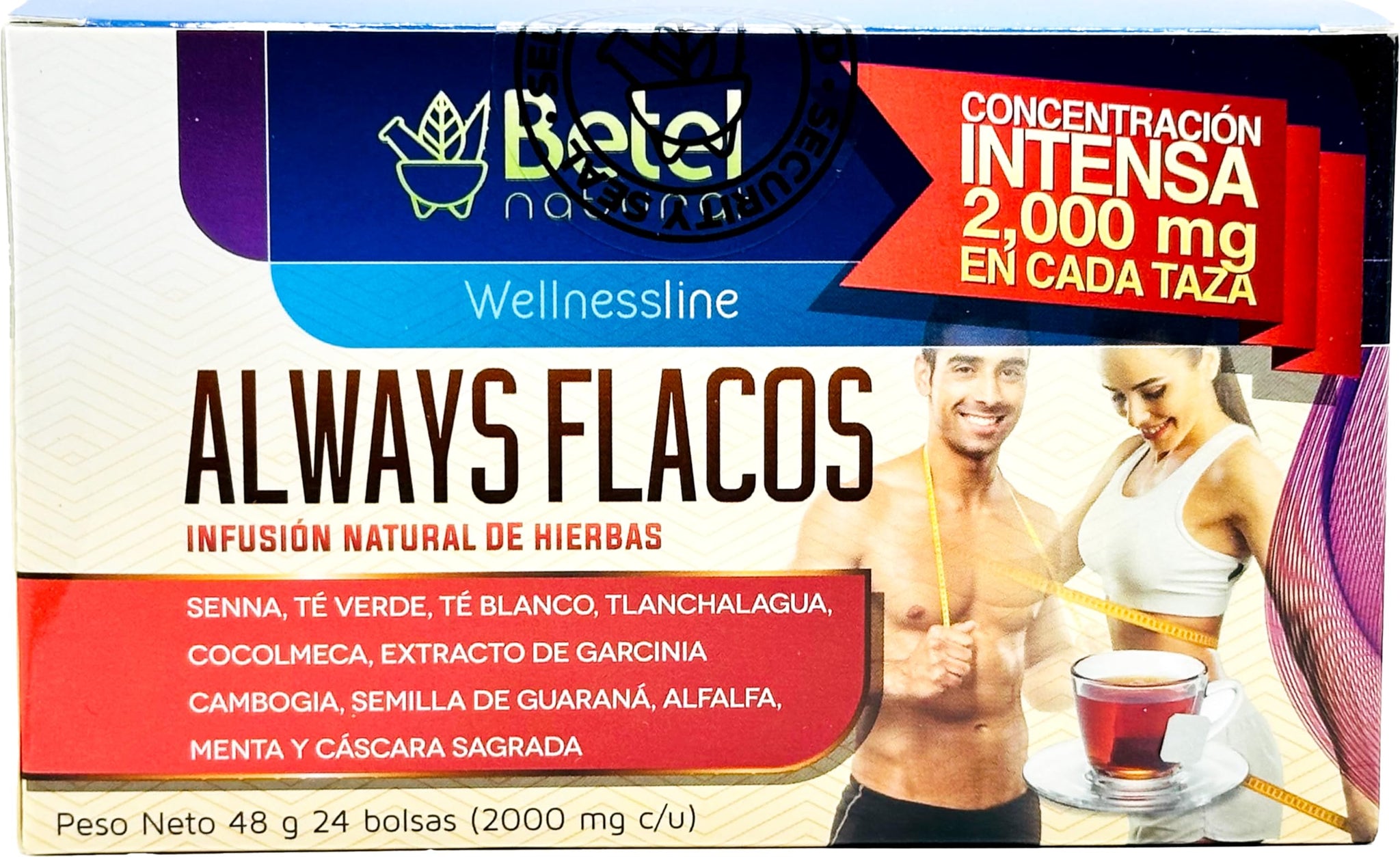 Always Flacos Tea by Betel Natural - Cleanse, Detox, and More in One Box - 24 Tea Bags