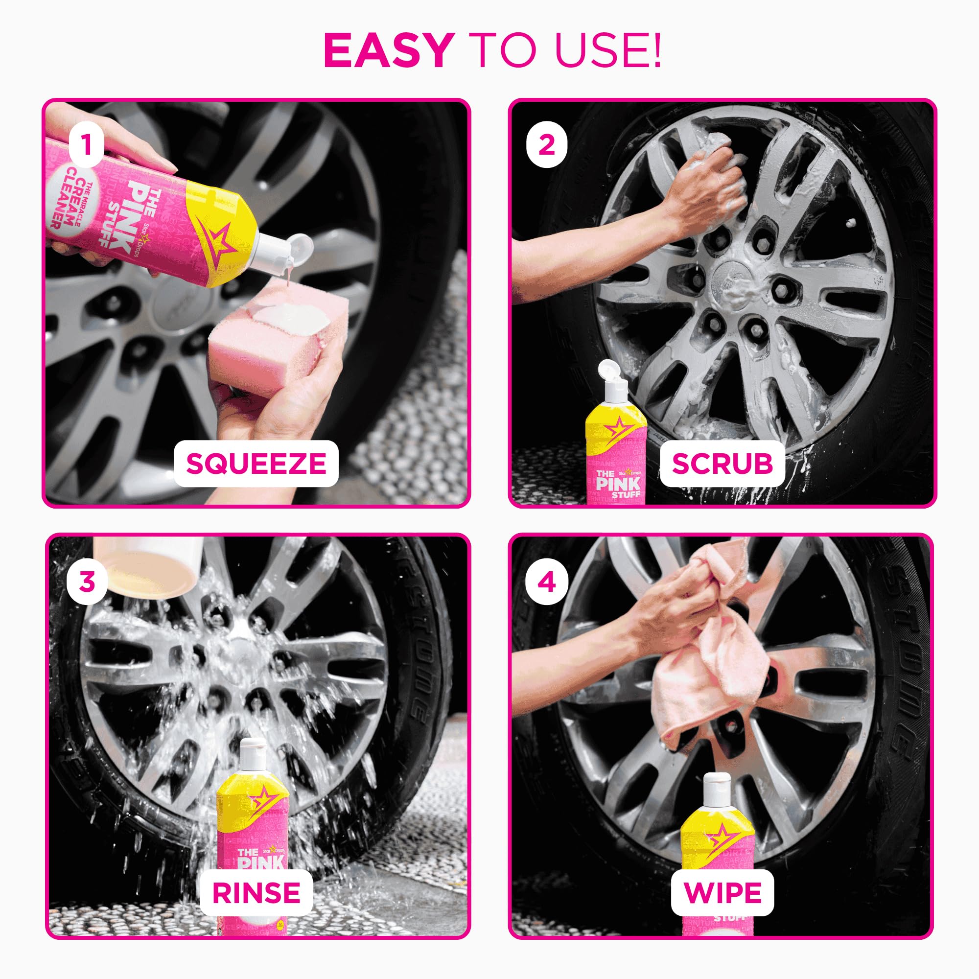 The Pink Stuff Stardrops The Miracle Cream Cleaner 500ml PACK OF 2