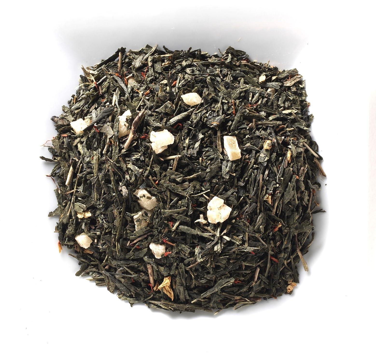 Mahamosa Pineapple Tropical Green Decaf Tea 2 oz - Decaffeinated Green Tea Blend Loose Leaf (with pineapple cubes, mango cubes, flavoring, safflower
