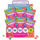 Shameless Snacks Sweet & Sour All-Stars Mixed Bag - Sour Candy & Fruit Snacks, 5 Flavors Per Bag Gummy Candy, Keto Snacks 3g Sugar Gluten Free Vegan