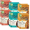 BeanVIVO - Variety 12 Pack (10 oz each) - Organic Baja Black Beans, Three Bean Vegan Chili, BBQ Pinto Beans - Seasoned & Ready to Eat, Plant Protein