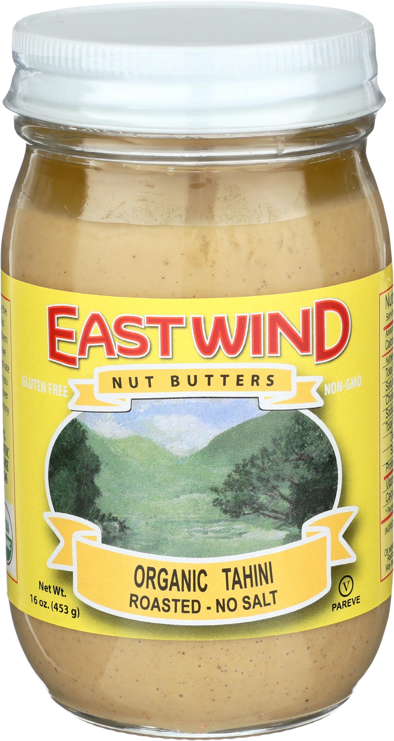 East Wind, Organic Roasted Tahini No Salt, 16 Ounce