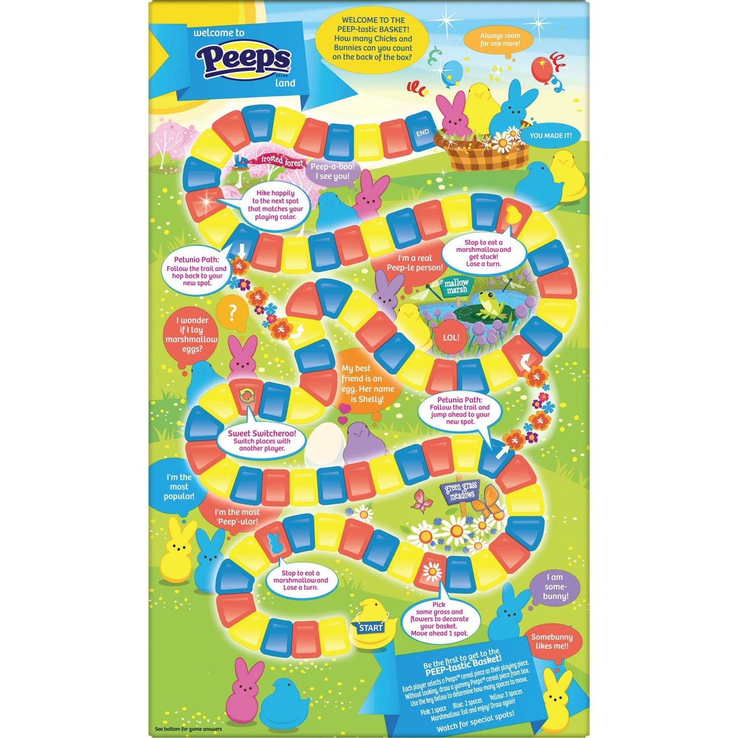 Peeps Breakfast Cereal, 8 Vitamins and Minerals, Kids Easter Snacks, Family Size, Original with Marshmallows, 12.7oz Box (1 Box)