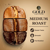 Gold Coffee Co. Kanaloa Premium House Blend - Medium Roast, Whole Bean 100% Arabica Coffee - Notes of Caramel, Honey, Mango Nectar, 1 lb.