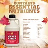 Grade B Maple Syrup 32 Oz Jug - 100% Pure Maple Syrup (Now Grade A Dark) Bold, Robust Flavor - Artisan Maple Syrup Gift - USA-Made Breakfast Syrups
