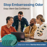 Gas pads absorb odors & sound, activated charcoal odor absorber flatulence pads, bad gas relief for adults, silence sound, women & men charcoal odor