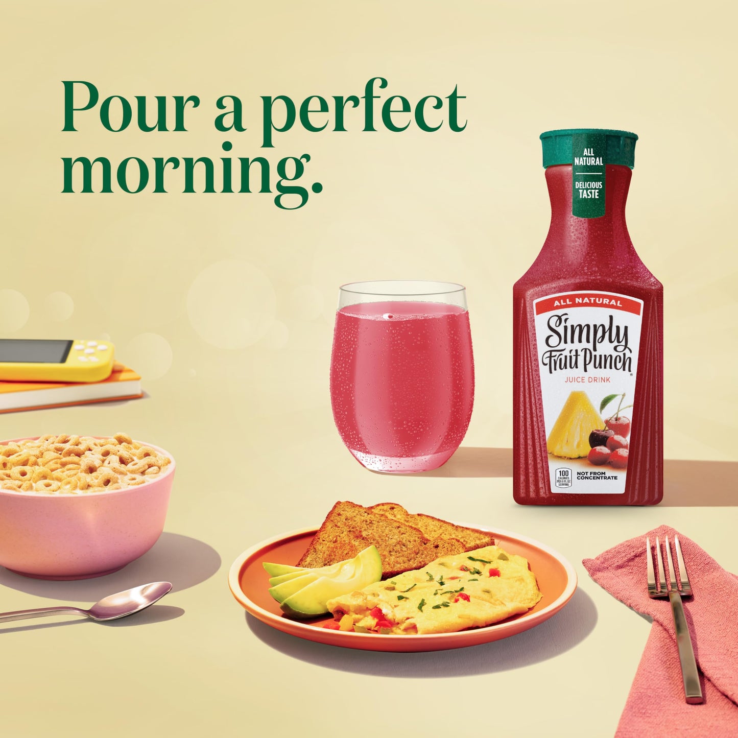 All Natural Simply Fruit Punch Juice Drink, 52 Fl Oz Bottle