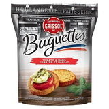 Boulangerie Grissol Baguettes, Tomato & Basil - Light and Crispy, Perfects as a Stand-Alone Snack or Topped 120g Unit Pack, Pack of 1