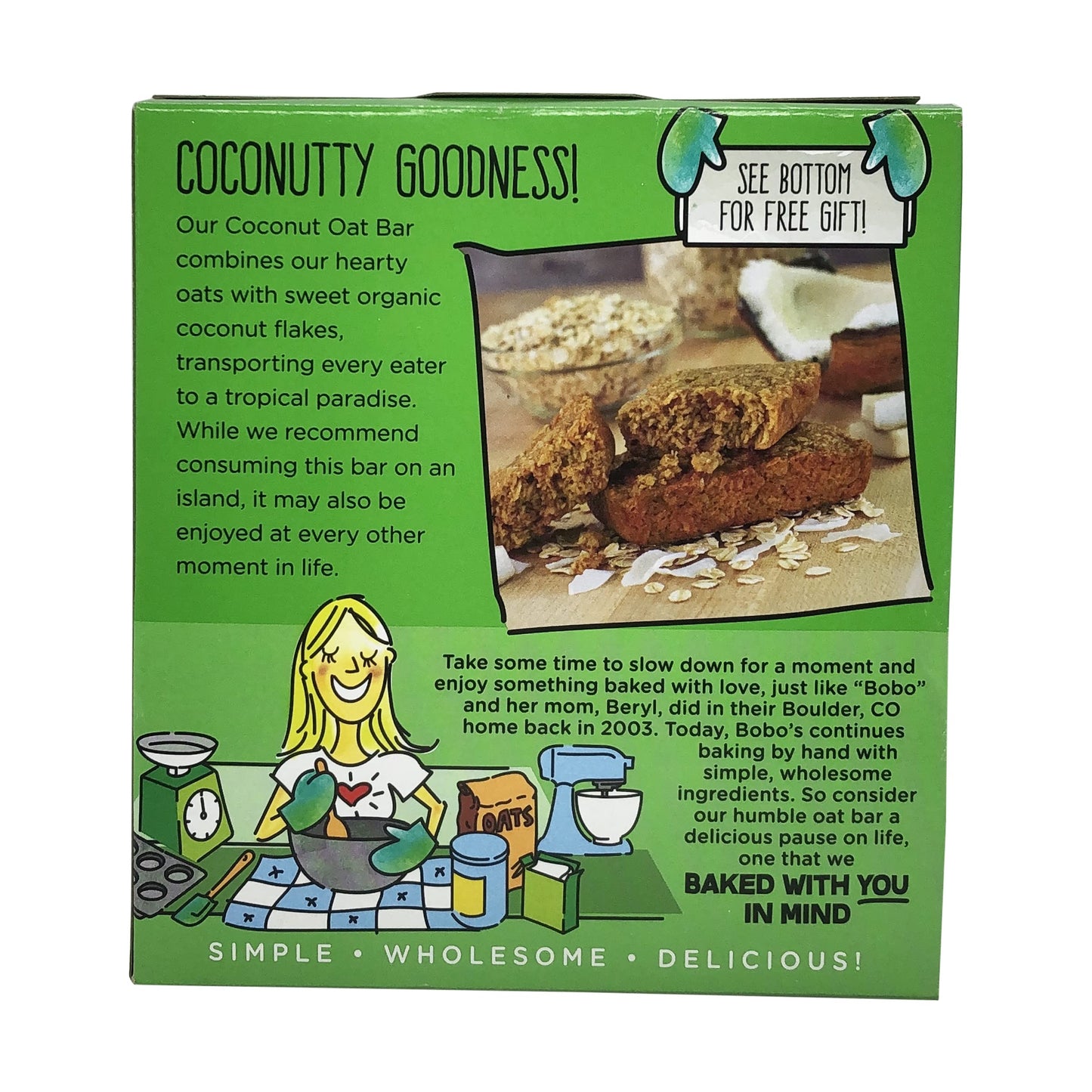 Bobo's Oat Bars Coconut Oat Bar 4 Count, 3 OZ