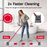 Tyroler Heavy Duty Floor Squeegee for Concrete Floors | 16.5" Squeegee for Floor with 55" 4-Part Handle | Squeegees Broom for Floors | The