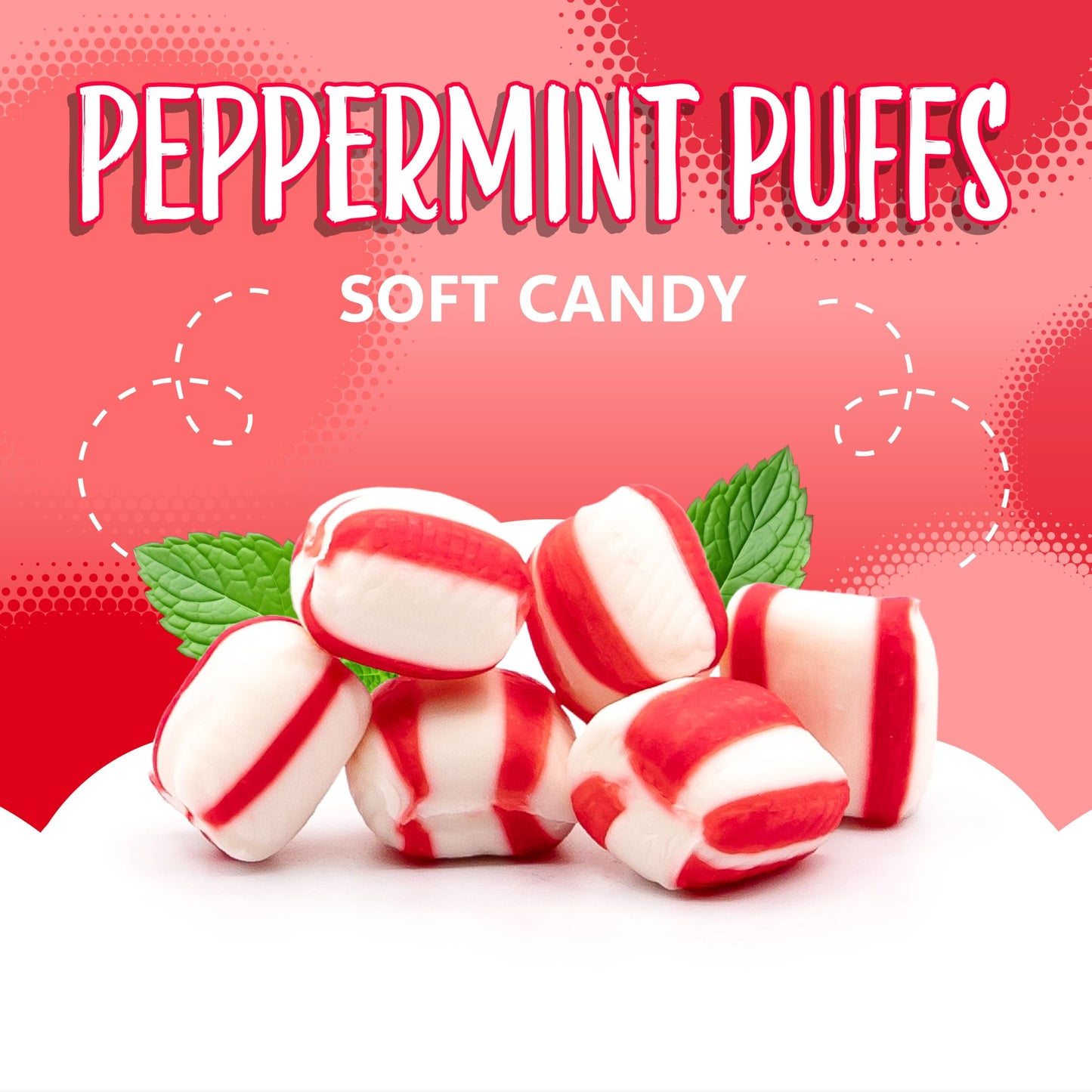 Peppermint Puffs Candy | 2-Pound Bag | Refreshing Mints, Individually Wrapped
