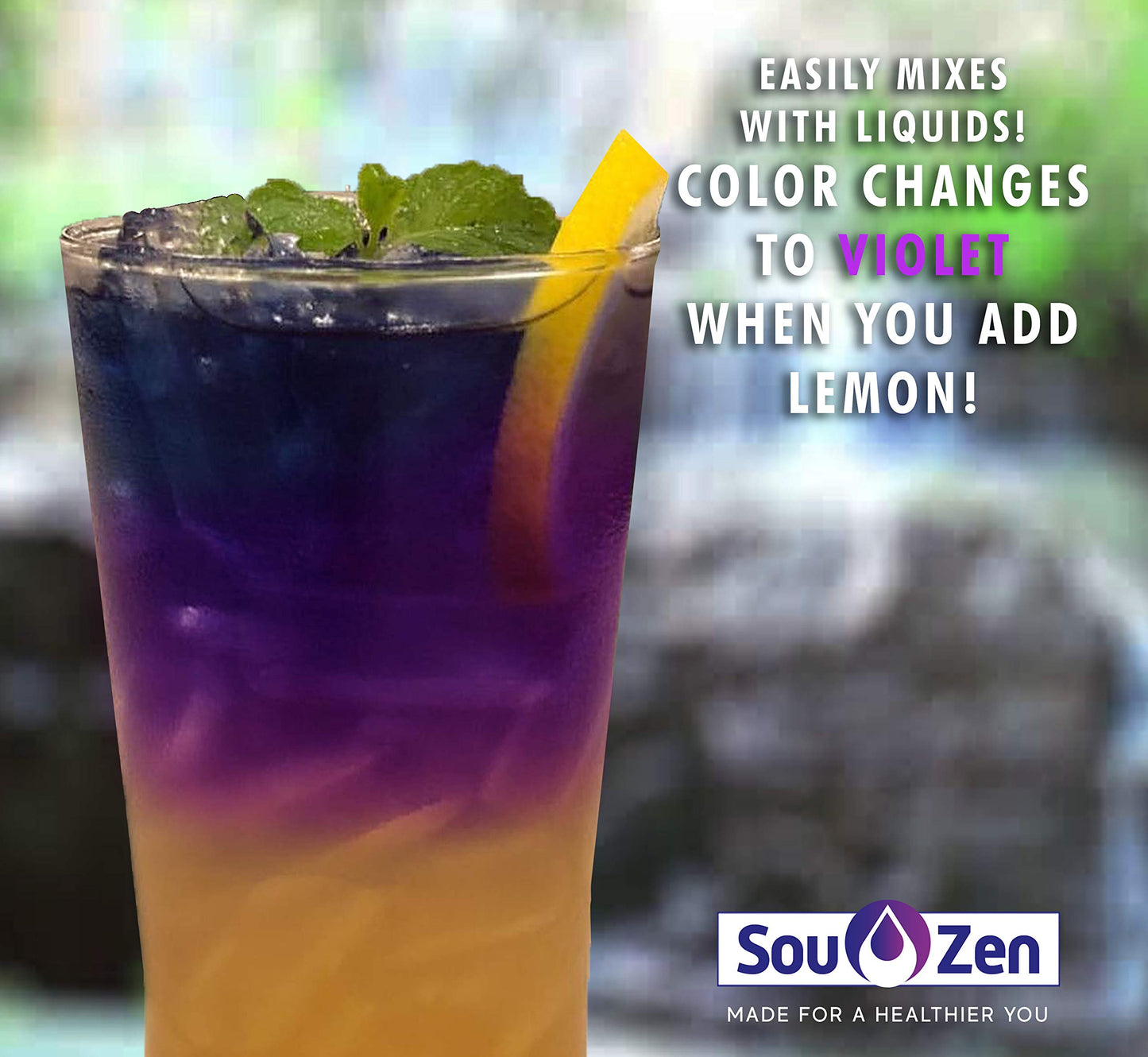 Sou Zen - 100% Blue Butterfly Pea Powder 4.5oz (127g) Culinary Grade | Premium Quality | Naturally Organic Superfood, Raw | Mix with Beverages