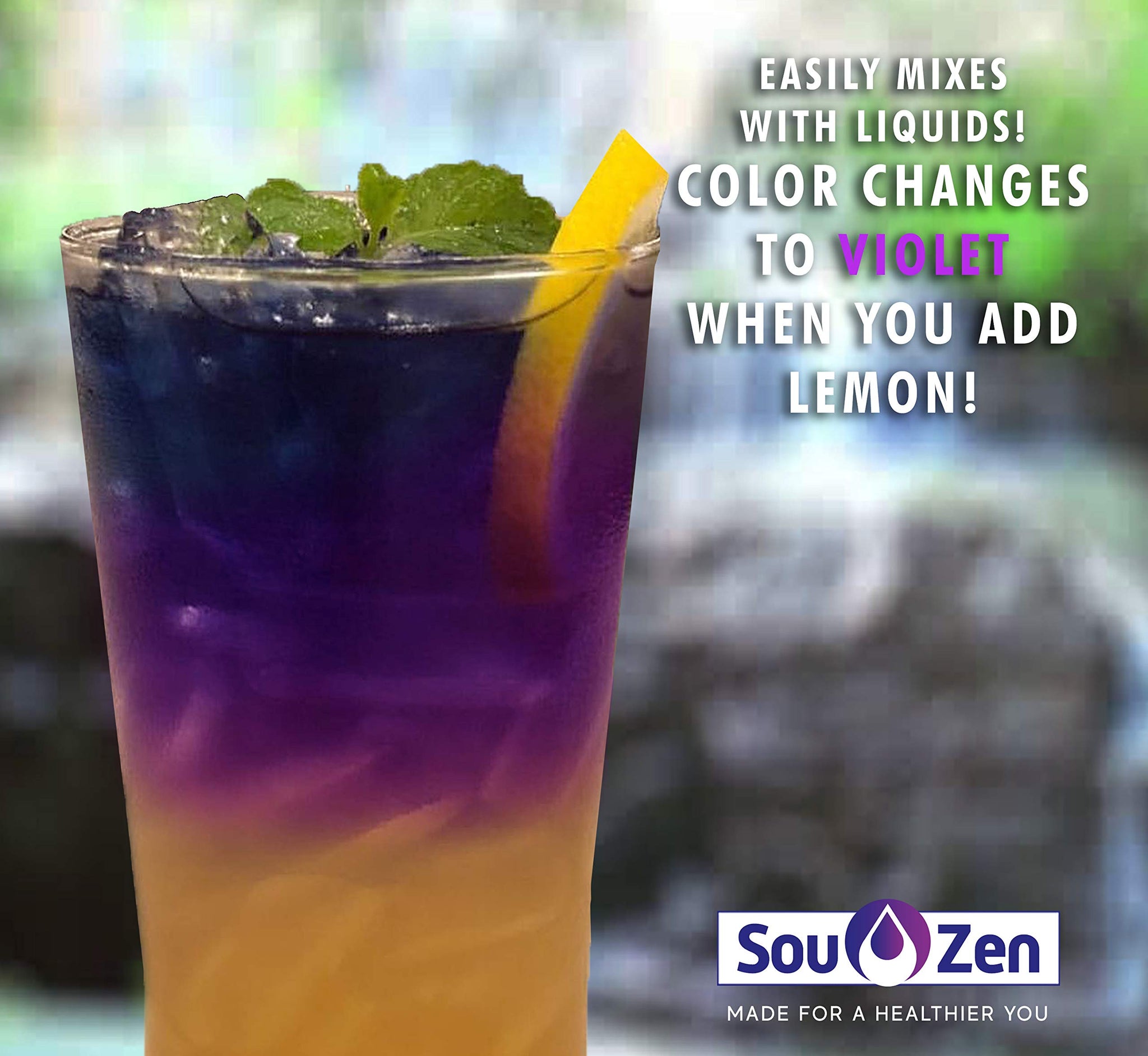 Sou Zen - 100% Blue Butterfly Pea Powder 4.5oz (127g) Culinary Grade | Premium Quality | Naturally Organic Superfood, Raw | Mix with Beverages