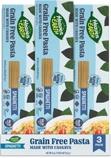 Heaven & Earth Grain Free Pasta, Cassava Spaghetti Pasta, 8oz (3 Pack) | Paleo Pasta | Vegan | Certified Gluten Free | Kosher for Passover