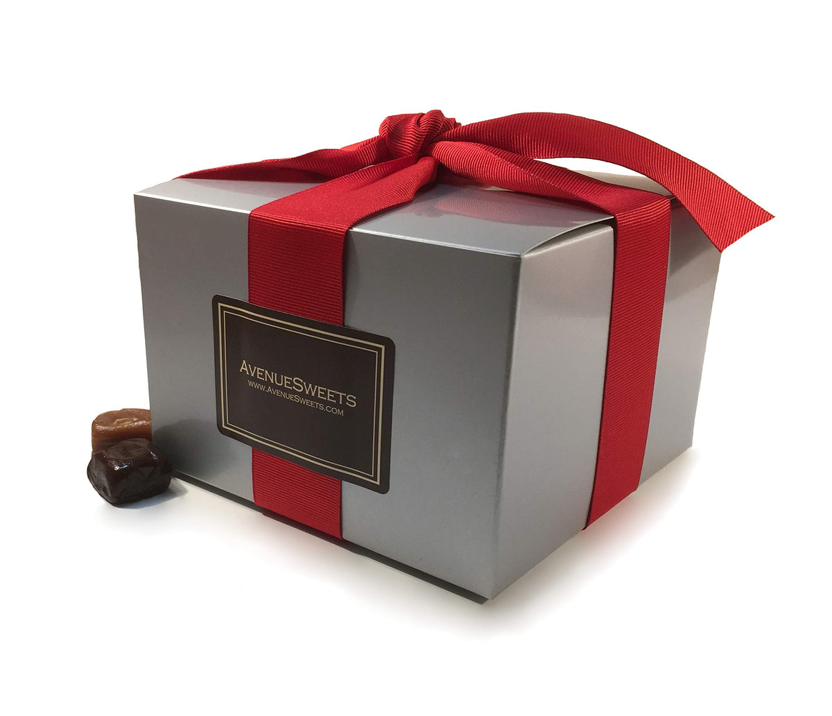 AvenueSweets - Handcrafted Individually Wrapped Soft Caramels - Sliver 1.5 lb Gift Box - Customize Your Flavors