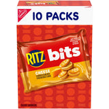 RITZ Bits Cheese Sandwich Crackers, Lunch Snacks for Kids and Adults, 10 Snack Packs
