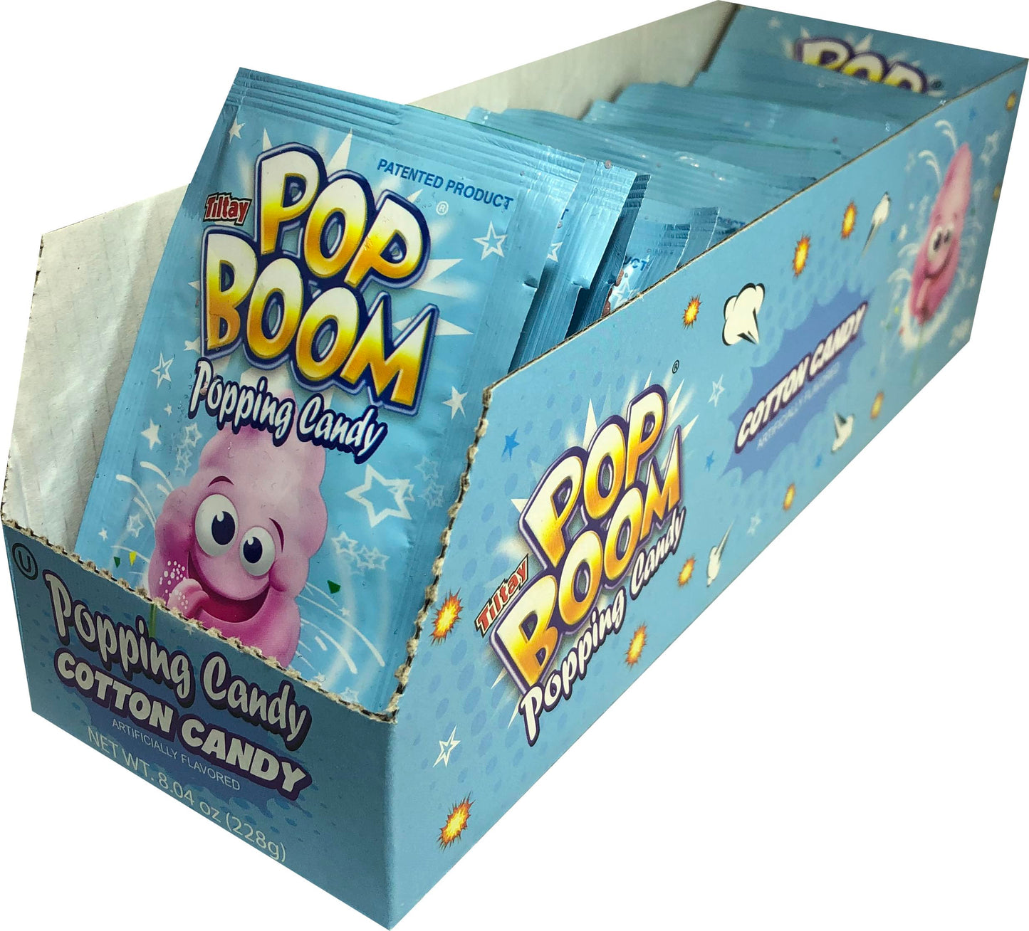 Pop Boom - Cotton Candy Flavor Popping Candy 24 Packs with display box