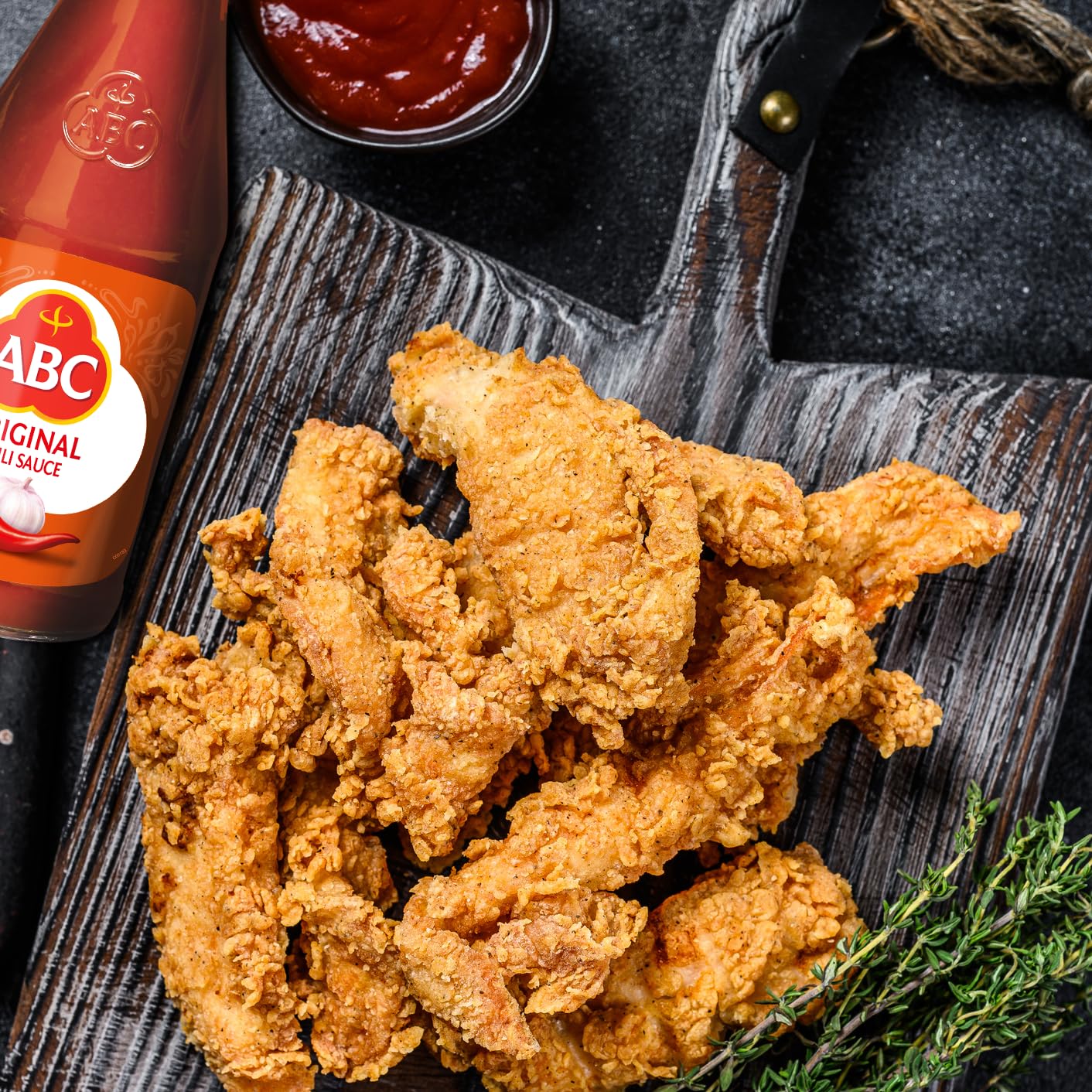 ABC Original Chili Sauce, 11.3 Oz, Spicy Sriracha Style Sambal, No MSG, Umami Flavor, Indonesian BBQ Dip Made with Chili & Garlic