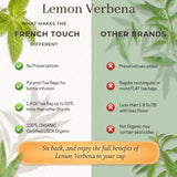 The French Touch Lemon Verbena Tea ORGANIC | 1.8g x 30 Pyramid Bags | 100% Certified USDA Organic | Plant based tea bags | Select Premium Tea (Lemon