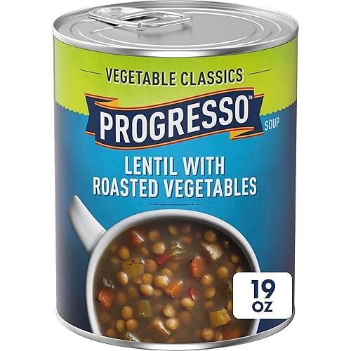 Progresso Vegetable Classics, Lentil With Roasted Vegetables Canned Soup, Gluten Free, 19 oz.