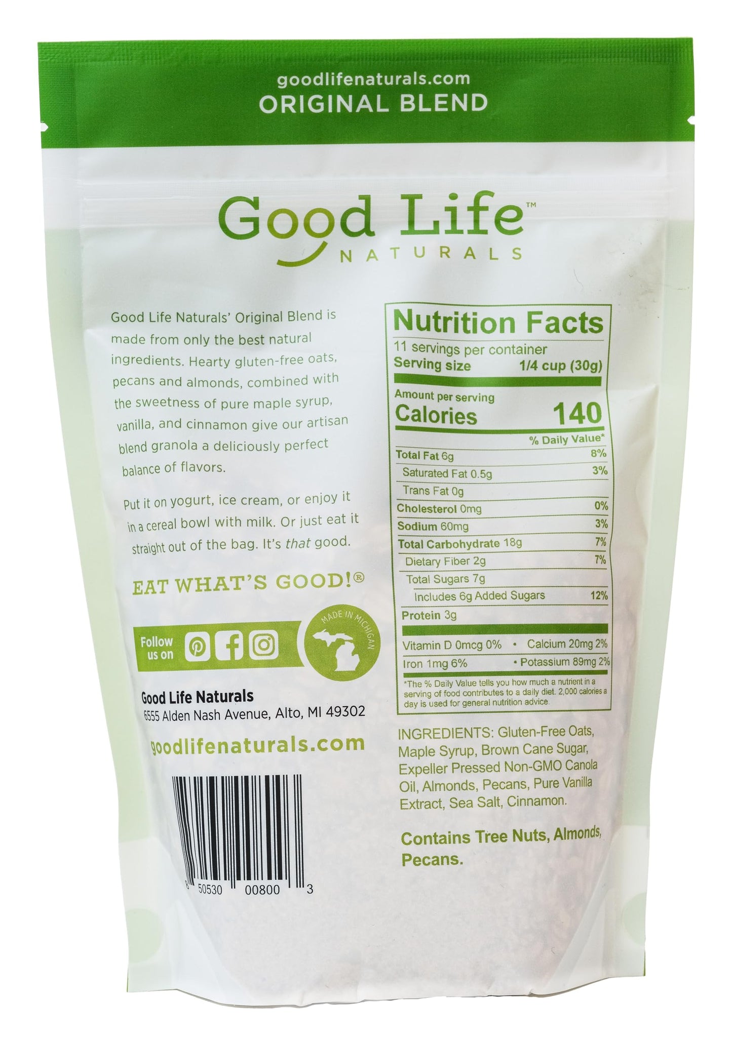 Good Life Natural’s Granola Cereal | Artisan Blended Energizing Granola Flakes | Healthy Snack | No Artificial Flavoring or Sweeteners | Non-GMO