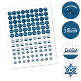 Happy Passover Party Favors - Round Candy Stickers - 108pc