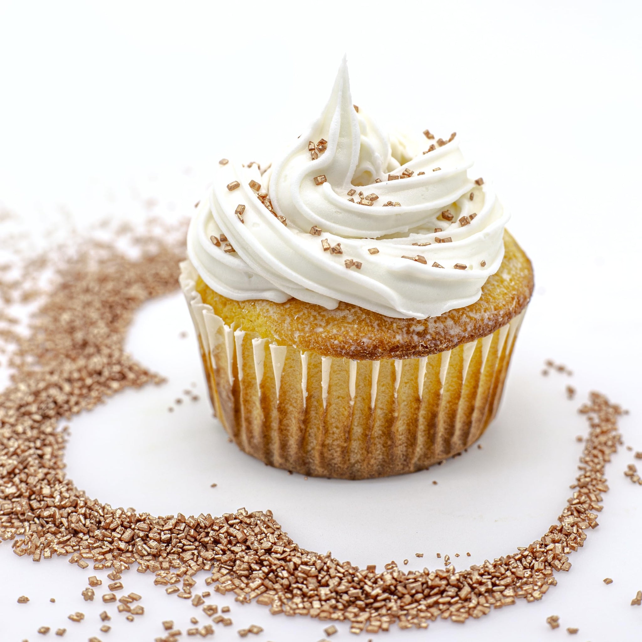 Bakerpan Pearlized Sugar Sprinkles for Baking - 5 Ounce - Sparkling Rose Gold Decorating Sugar Crystals for Cookies, Cake Pops, Ice Cream (Made in