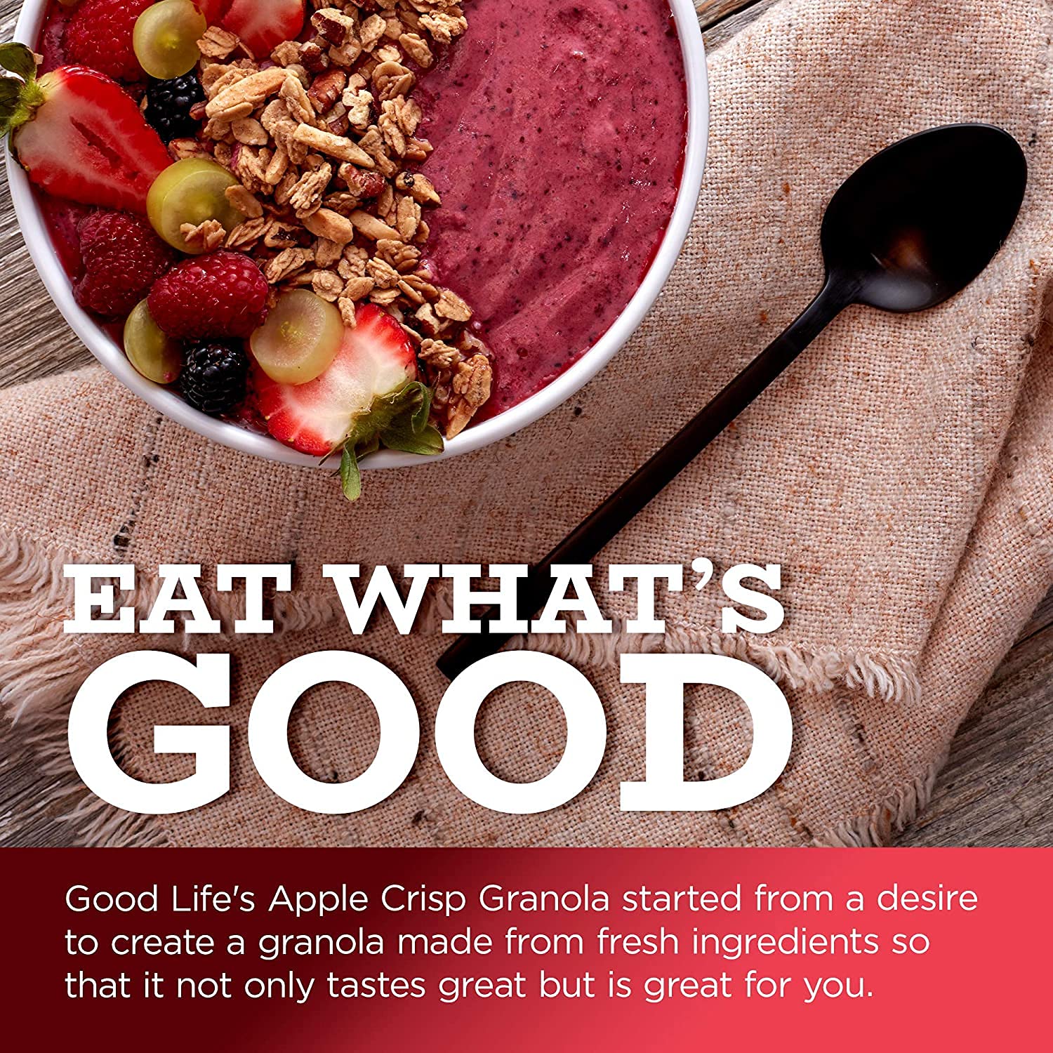 Good Life Natural’s Granola Cereal - 2oz Snack Packs | Individual Packs | Natural Ingredients | Almonds, Vanilla, & Cinnamon | No Artificial Flavoring