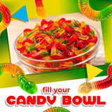 Gummy Worms Candy | 1 Pound Bag | Assorted Fruit Flavored | Fun Gummies with Chewy Texture | Gummi Worms for Parties, Snacking & Buffets | Strawberry