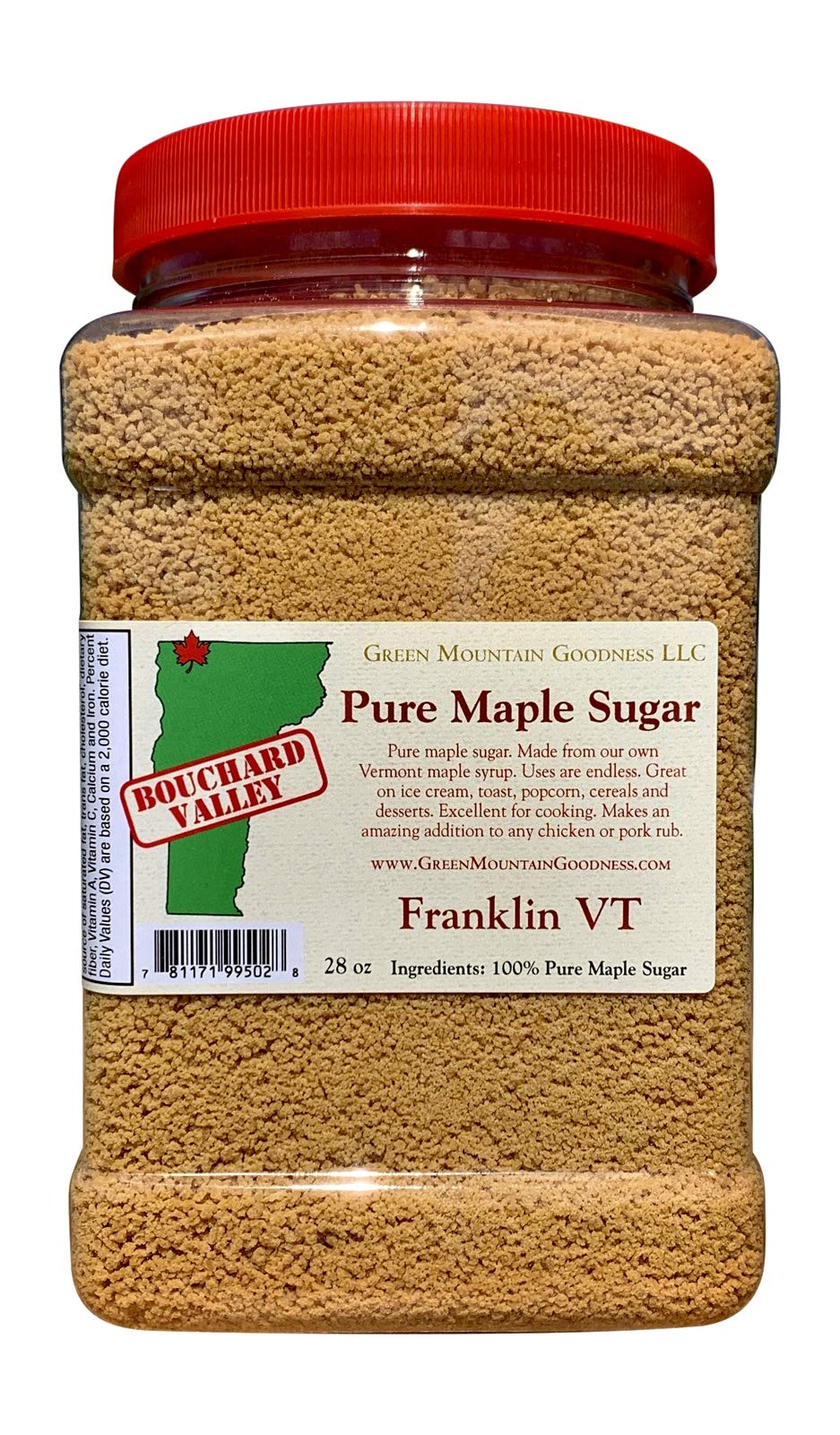 Green Mountain Goodness, Pure Vermont Maple Sugar- Vermont Grade A (All Natural Sweetener)