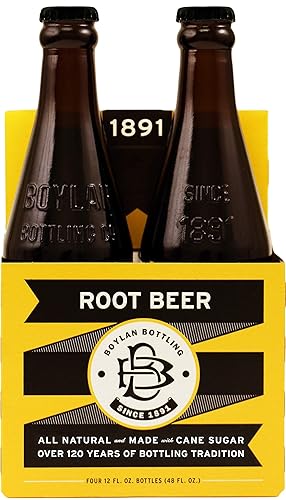 Boylan Bottling Natural Root Beer Soda, 12 Fluid Ounce - 24 per case.