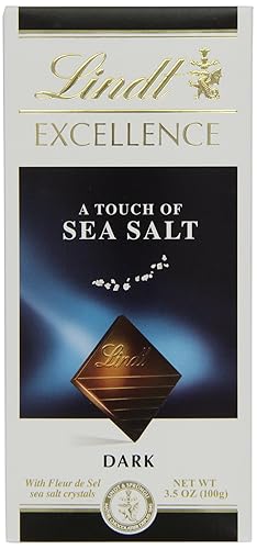 Lindt Excellence A Touch of Sea Salt Dark Chocolate Bar, 3.5oz (Pack of 6)