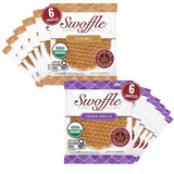 Gluten Free Certified Organic Stroopwafels by Swoffle - Caramel Filled & French Vanilla | (12) Individually Wrapped Waffles, (6) of Each Flavor |
