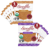 Gluten Free Certified Organic Stroopwafels by Swoffle - Caramel Filled & French Vanilla | (12) Individually Wrapped Waffles, (6) of Each Flavor |