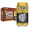 Liquid Death Iced Tea - Sweet Reaper (Black Sweet Tea), Less Sugar*, Boost of Caffeine, B Vitamins, No Artificial Sweeteners, 12 Fl Oz (Pack of 12)