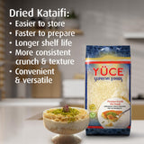 YÜCE Supreme Foods Kataifi Shredded Fillo Dough 500g (17.6 oz), Ingredient For the Viral Dubai Chocolate Bar Pistachio, Dried & Shredded Kataifi Filo