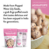 AshaPops Himalayan Pink Salt Flavored Popped Water Lily Seeds, 0.5 oz (Pack of 12) - Gluten-Free, Vegan, Paleo, Nut-Free, Corn-Free, Soy-Free