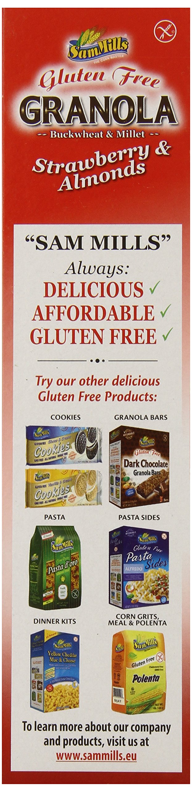 Sam Mills Gluten Free Strawberry and Almonds Granola, 12 Ounce