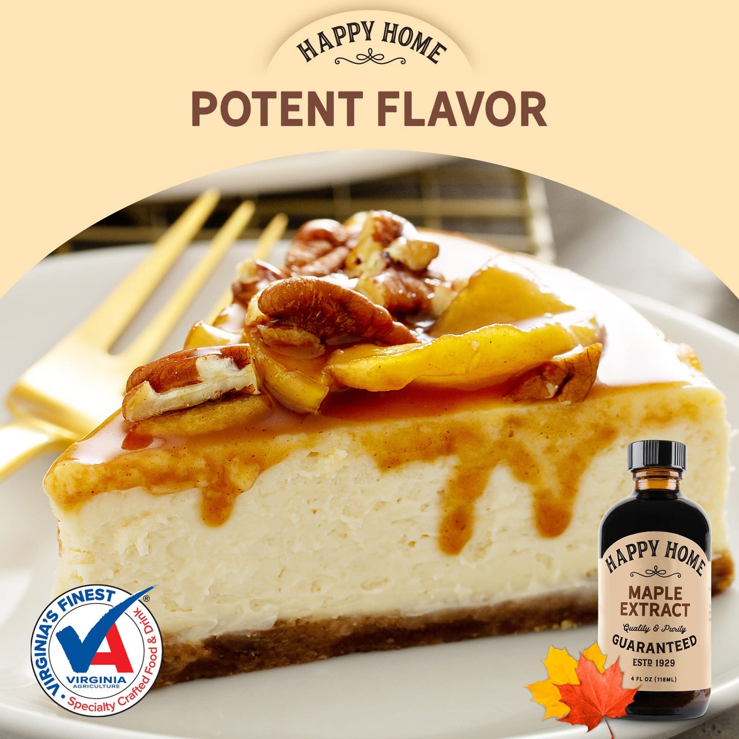 Happy Home Premium Natural Maple Flavor - Certified Kosher, 4 oz.